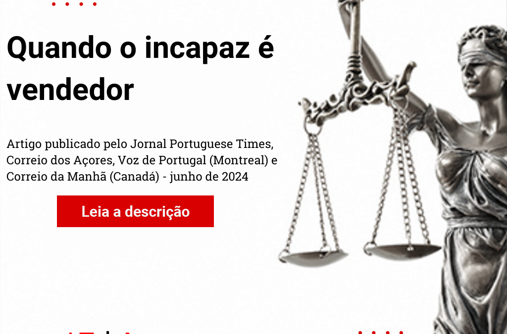 Quando o incapaz é vendedor  ⚖️